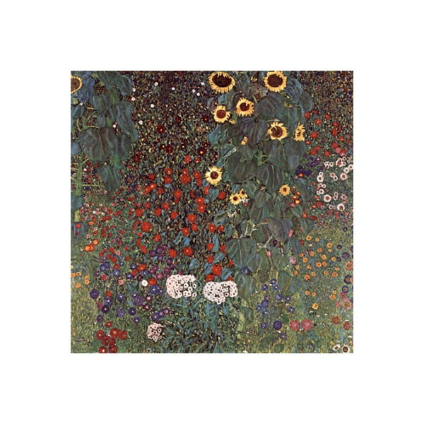 Reprodukcia obrazu Gustav Klimt - Country Garden with Sunflowers, 45 x 45 cm