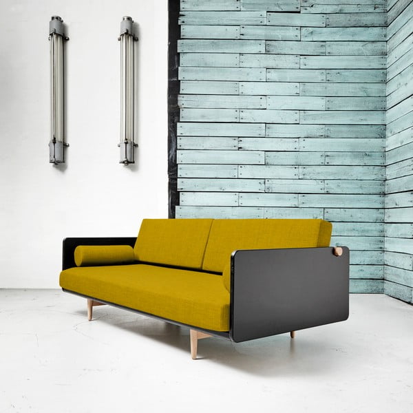 Variabilná pohovka Karup Deva Black/Raw Oak/Amarillo-image-2