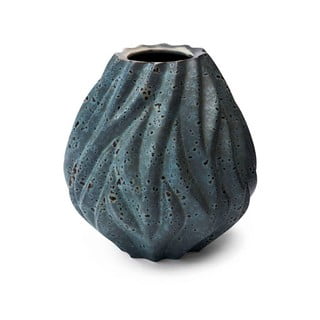 Sivá porcelánová váza Morsø Flame, výška 15 cm