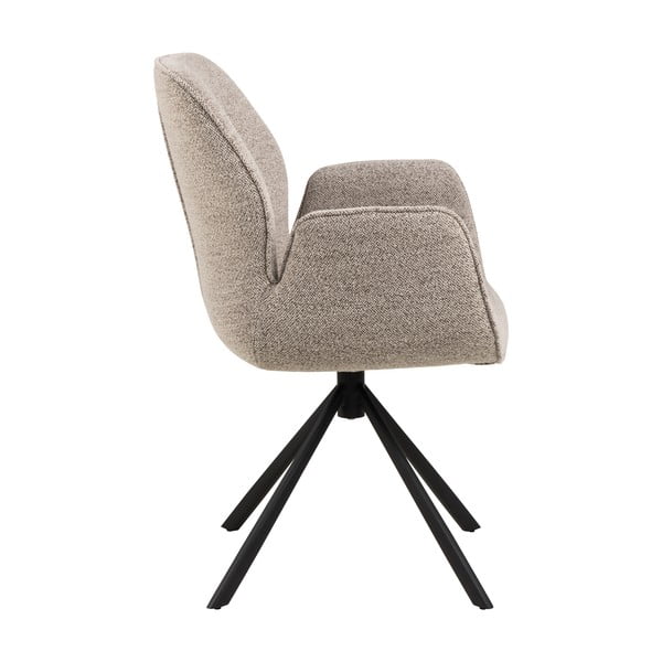 Tmavosivé čalúnené jedálenské kreslo Aura – Actona-image-4