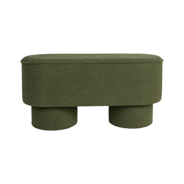 Zelená lavica z textílie buklé Marcos – White Label