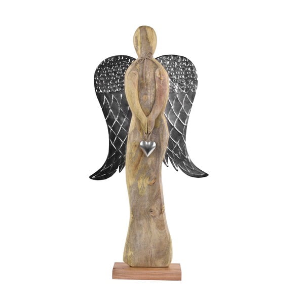 Vianočná drevená dekorácia v tvare anjela Ego Dekor, výška 67,5 cm