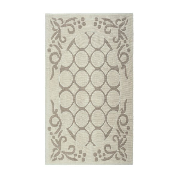 Krémový bavlnený koberec Floorist Rija, 100 x 200 cm