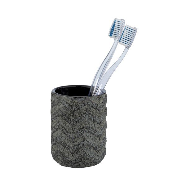 Tmavosivý ručne maľovaný téglik na kefky Wenko Mantua-image-2