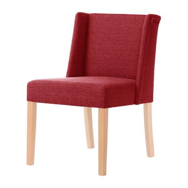 Červená stolička s hnedými nohami Ted Lapidus Maison Zeste
