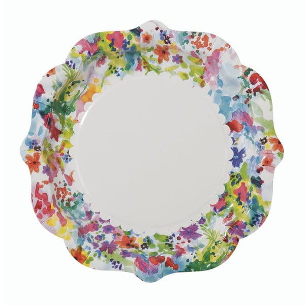 Sada 12 papierových tanierov Talking Tables Floral Fiesta