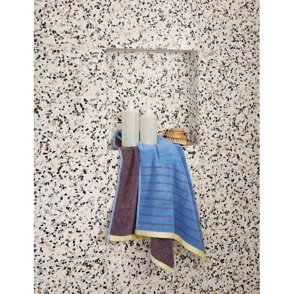 Modro-fialový bavlnený uterák Hübsch Dora, 50 x 100 cm-image-4