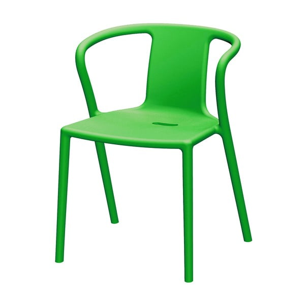Zelené jedálenské stoličky s podrúčkami Magis Air