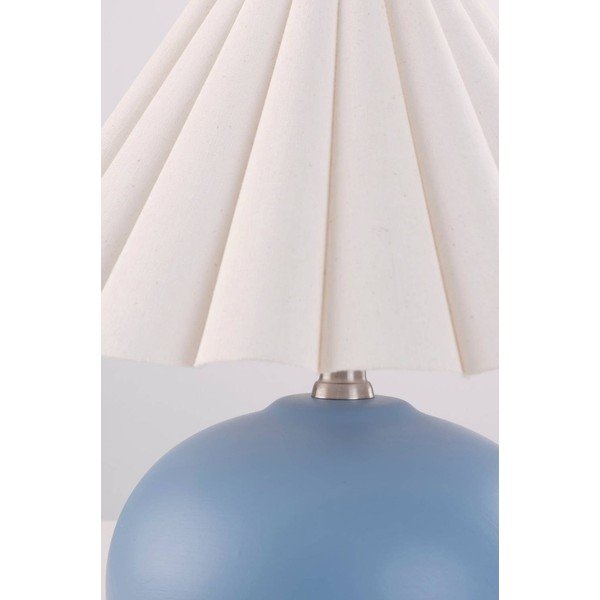 Biela/modrá keramická stolová lampa (výška  34 cm) Crasso – Jotex-image-3