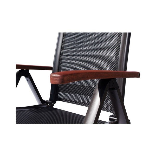 Čierne kovové záhradné ležadlo Ass Comfort - Sun Garden-image-1