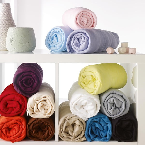 Ružová napínacia plachta jersey 160x200 cm Jersy – douceur d'intérieur-image-3