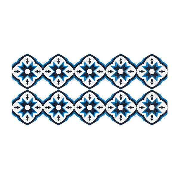Sada 10 samolepiek na podlahu Ambiance Floor Stickers Hexagons Felica, 40 × 90 cm