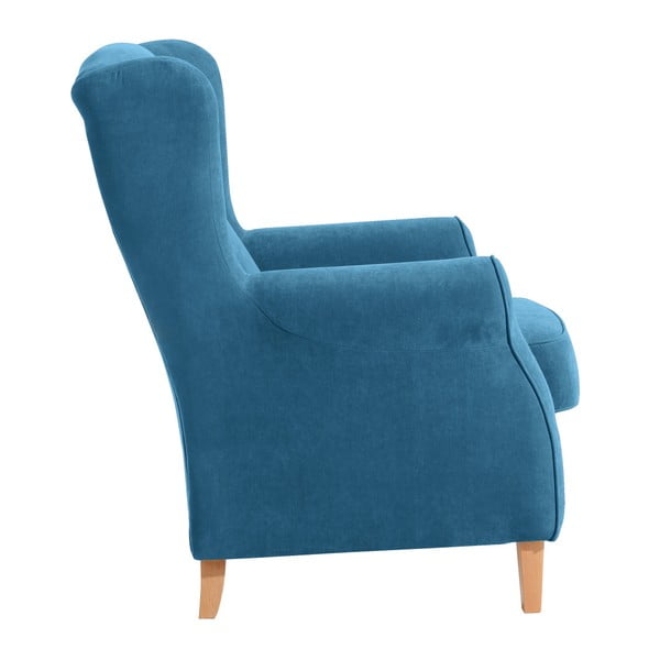 Petrolejovomodré kreslo ušiak Max Winzer Lorris-image-2