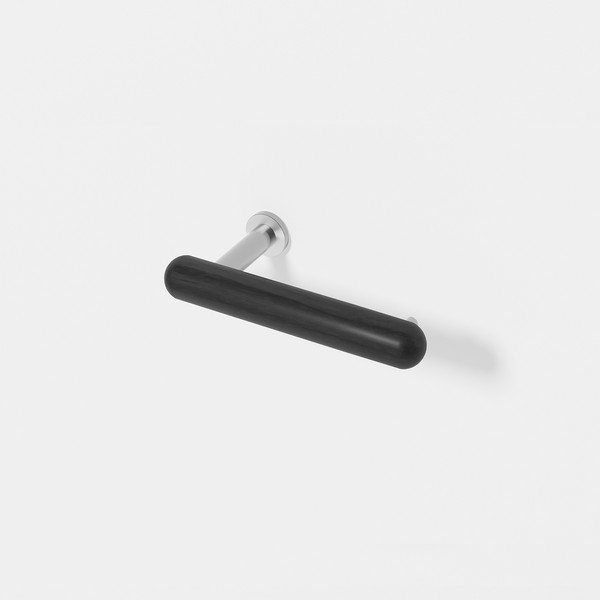 Čierny nástenný držiak na toaletný papier z dubového dreva Wireworks Yoku-image-1