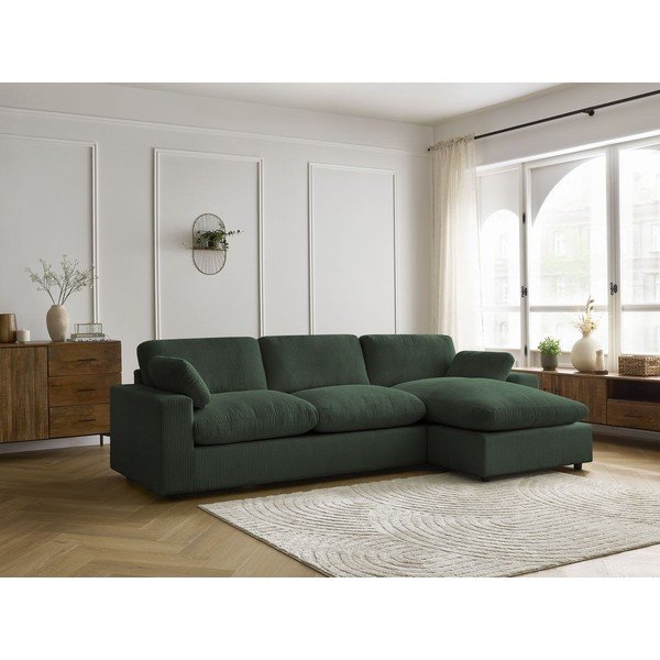 Zelená menčestrová rohová pohovka Belair – Bobochic Paris-image-1