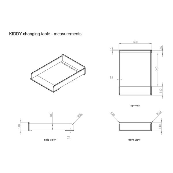 Drevený prebaľovací pult Vipack Kiddy-image-2