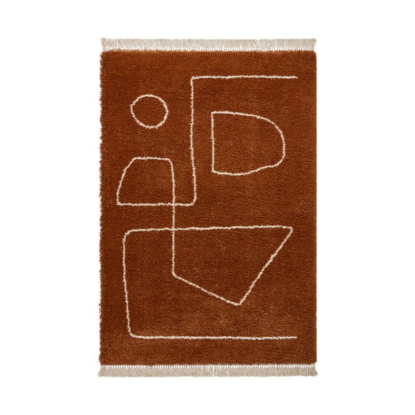Terakotovočervený koberec Think Rugs Boho, 120 x 170 cm