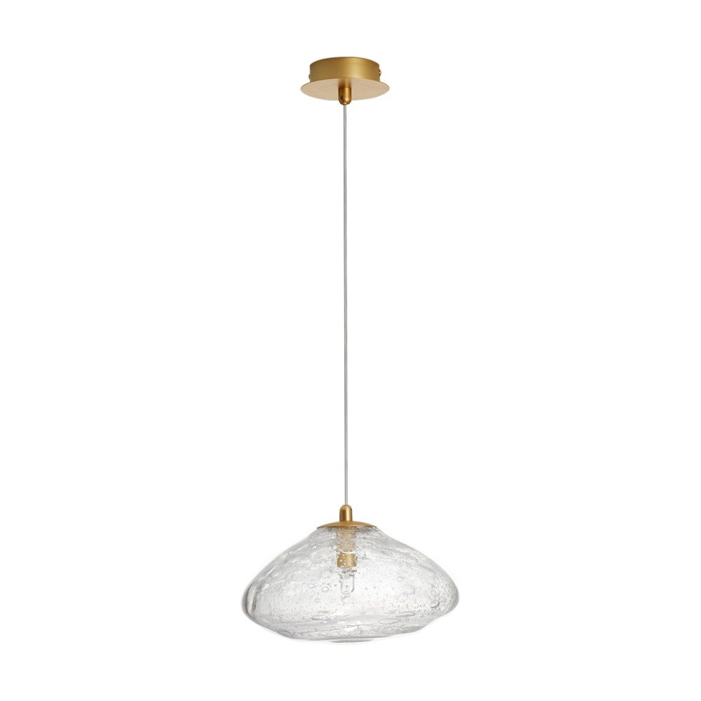 Sklenené závesné svietidlo v mosadznej farbe ø 26 cm King – Nova Luce