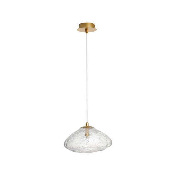 Sklenené závesné svietidlo v mosadznej farbe ø 26 cm King – Nova Luce