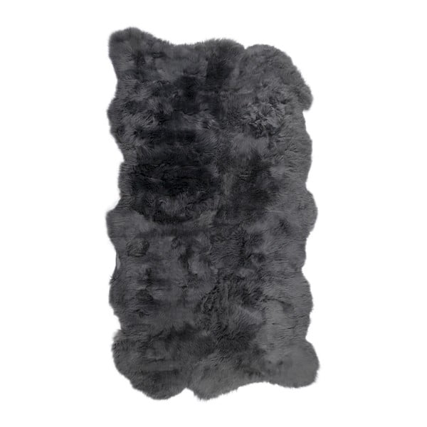 Tmavosivý kožušinový koberec s dlhým vlasom Arctic Fur Janna, 180 × 120 cm