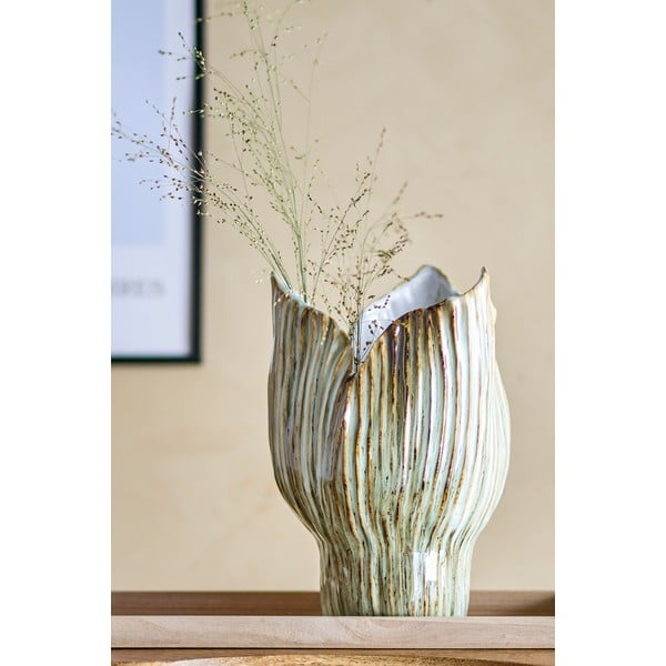 Svetlozelená váza z kameniny (výška 30 cm) Mahira – Bloomingville-image-1