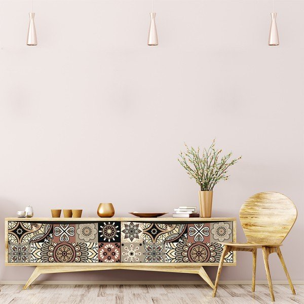 Sada 30 samolepiek na nábytok Ambiance Tiles Stickers For Furniture Cineloto Mento, 15 × 15 cm-image-3