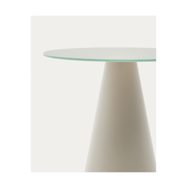 Okrúhly odkladací stolík so sklenenou doskou ø 50 cm Wilshire – Kave Home-image-4