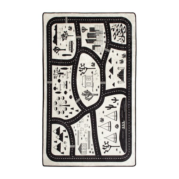 Detský koberec Black City, 140 × 190 cm