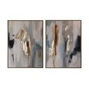 Tlačené/s ručne maľovanými prvkami obrazy v súprave 2 ks s rámom/na plátne 60x80 cm Gallery – Bizzotto