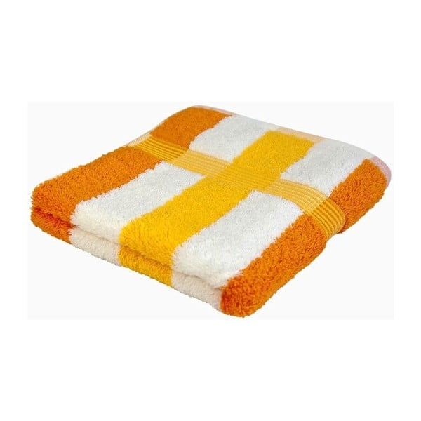 Osuška New York Strips Orange/White/Yellow, 70x140 cm