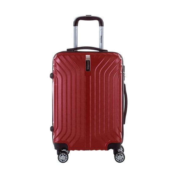 Tmavočervený cestovný kufor na kolieskách s kódovým zámkom SINEQUANONE Rozalina, 44 l
