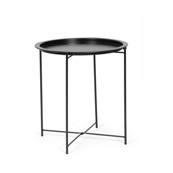 Kovový okrúhly odkladací stolík ø 47 cm Hilmar – Yes Everyday