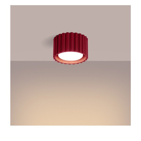 Vínovočervené kovové bodové svietidlo ø 10 cm Zora – Sollux-image-4