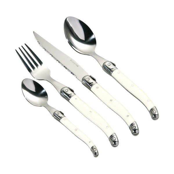 Antikoro príbor v krémovej a prírodnej farbe 16 ks Swiss – Premier Housewares