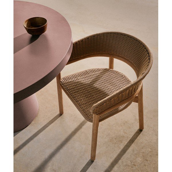 Betónový okrúhly záhradný jedálenský stôl ø 120 cm Aiguablava – Kave Home-image-2