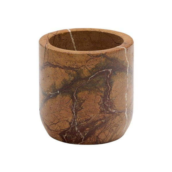 Mramorový téglik na zubné kefky v prírodnej farbe Spalsh – Kave Home