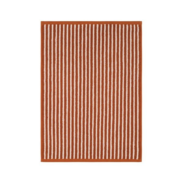 Koňakovohnedý/krémovobiely bavlnený uterák 50x70 cm Dixie – Jotex