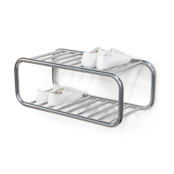 Kovová závesná skrinka na topánky v striebornej farbe 72x28x35 cm Retro – Spinder Design-image-3