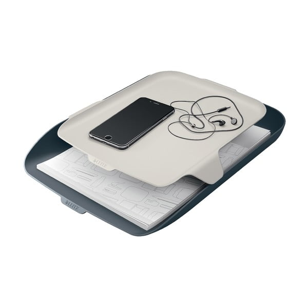 Sivý odkladač na dokumenty s organizérom Leitz Cosy-image-2