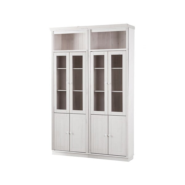 Biela vitrína z borovicového dreva 148x223 cm Anita – Støraa-image-2