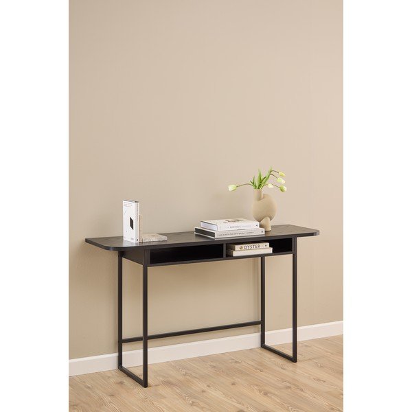 Čierny konzolový stolík v dekore jaseňa 40x140 cm Darlington – Actona-image-1