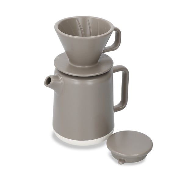 Hnedý keramický set kanvičky a držiaka na kávový filter 0.8 l La Cafetiere Seville - Kitchen Craft