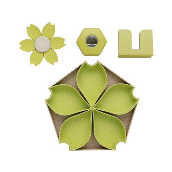 Zelený 4-dielny servírovací set XD Collection