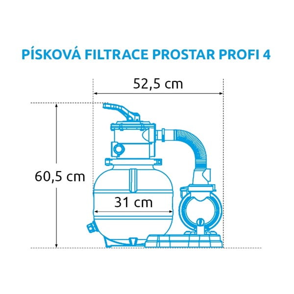 Piesková filtrácia ProStar Profi 6 m3/h – Marimex-image-1