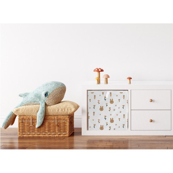 Biely látkový detský organizér na hračky 32x32x32 cm Sweet Bunnies – Butter Kings-image-2