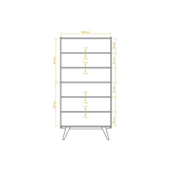 Knižnica z dubového dreva 100x200 cm Retro - The Beds-image-4