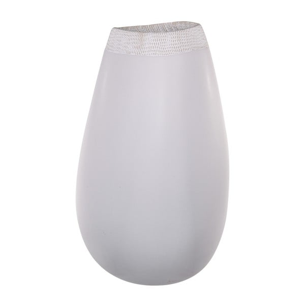 Biela keramická váza Dino Bianchi, výška 39,5 cm