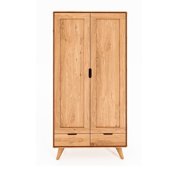 Šatníková skriňa z dubového dreva 90x180 cm Greg - The Beds-image-1