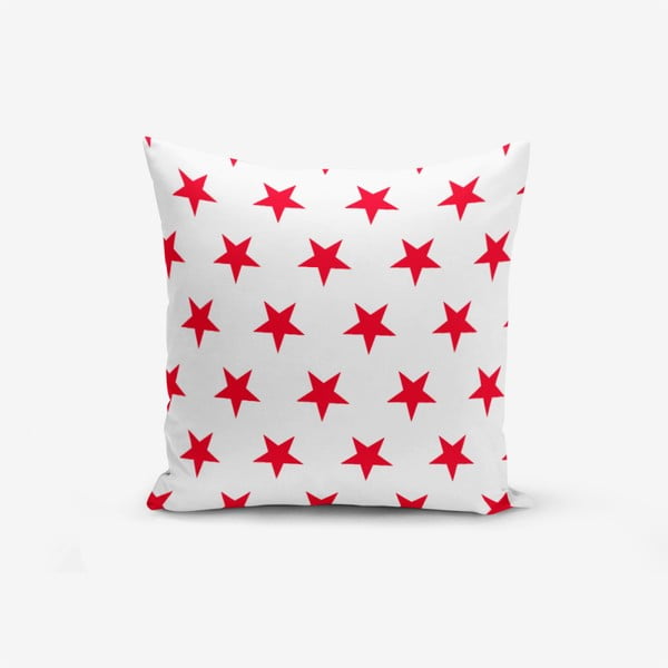 Obliečka na vankúš s prímesou bavlny Minimalist Cushion Covers Red Star Modern, 45 × 45 cm