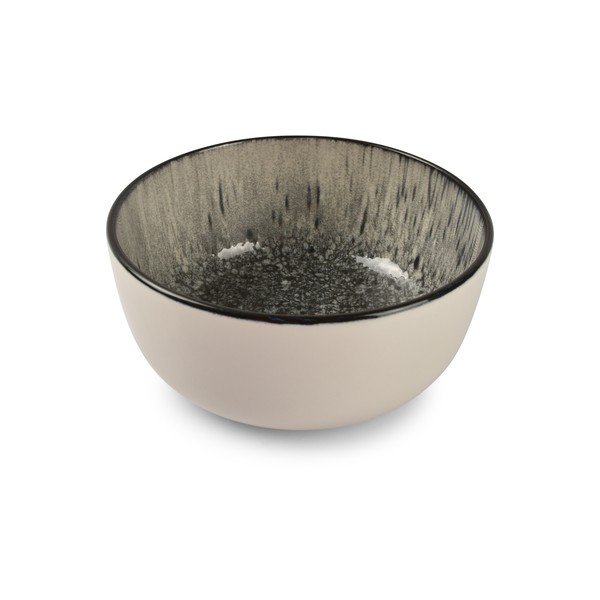 Čierna/krémovobiela kameninová miska 740 ml Gravel – ONA